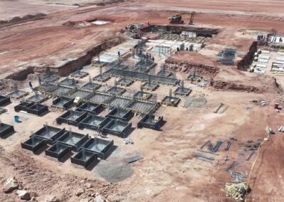 Foundry, furnace, and sulfur filter construction sites